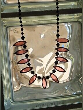 Rose Marquise Glass Necklace